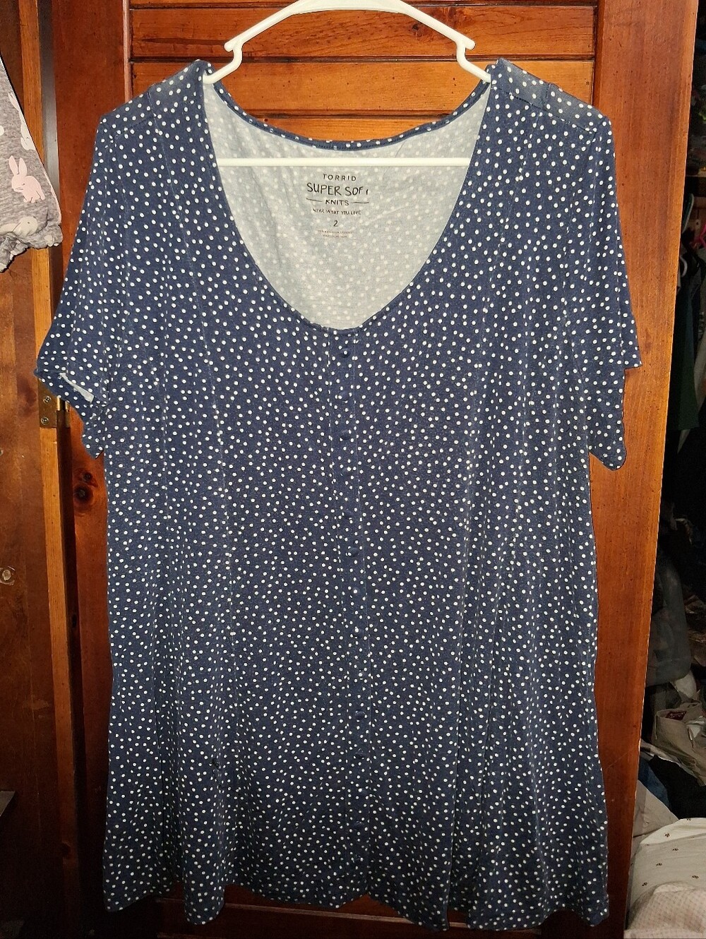 Torrid Polka Dot Fit And Flare Shirt